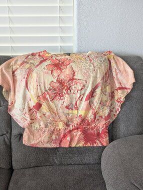 Style & Co. Flutter Sleeve top size L